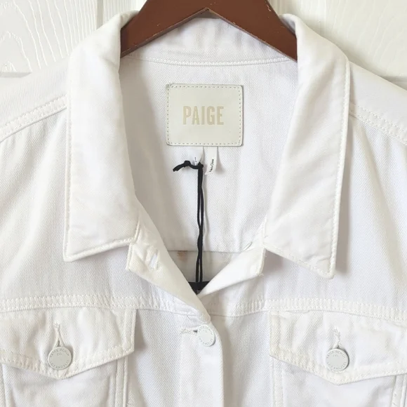 Paige Vivienne This Sh*t Is Bananas Custom Relaxed Cropped Denim Jacket White L - Picture 2 of 15